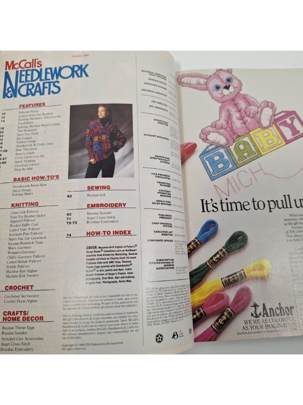 McCalls Needlework Crafts Magazine Lot June October  April 1990 1991 Vintage - Picture 6 of 12